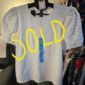 NWT EXPRESS WOMEN'S LILAC & NAVY BLUE FASHION TEE SIZE XS